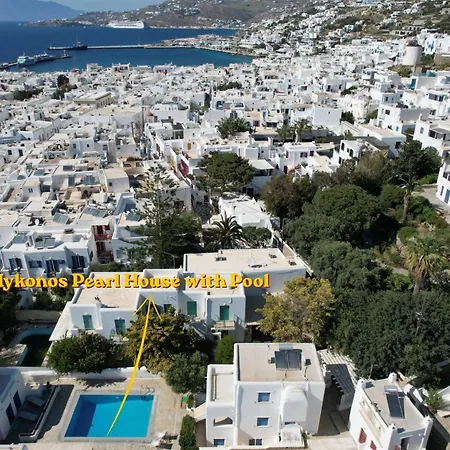 別荘 Mykonos Pearl House With Pool In The Heart Of Town *